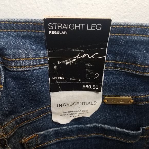 I.n.c. Mid-Rise Straight-Leg Jeans - Picture 2 of 4